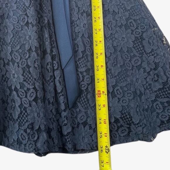 Christina Wu Occasions Dark Floral Lace Party Dress 14 Navy Fairy Romance - Picture 12 of 13